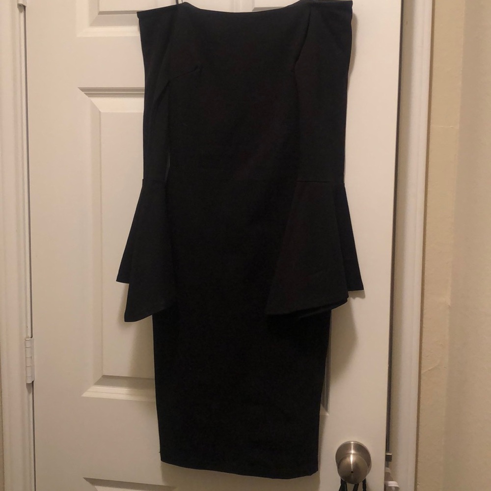 Off the shoulder black dress